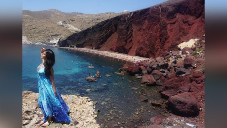 Shenaz Treasurywala is having a hot time in Greece