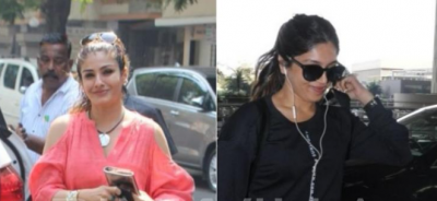 Raveena Tandon and Bhumi Pednekar steps out in city in a casual look