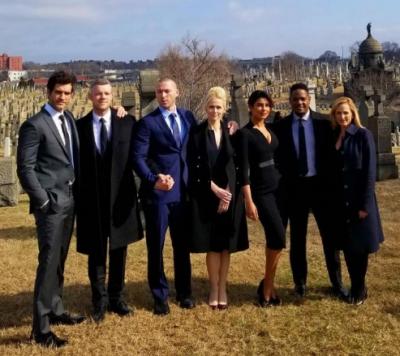 Priyanka Chopra with her squad on the sets of Quantico Season 3