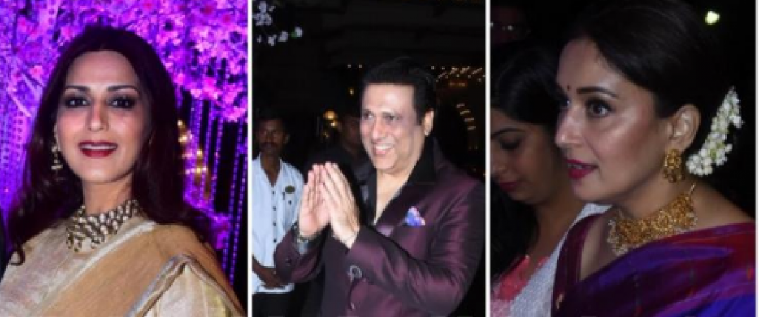 Madhuri, Sonali , Govinda, among others arrived at a wedding reception in the city