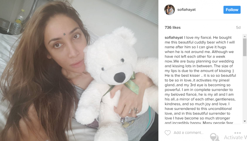 Sofia Hayat has disclosed the identity of her lover through these shared pictures