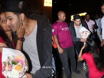 Wow! A fan surprised Varun Dhawan by going down on one knee and kissing him publicly