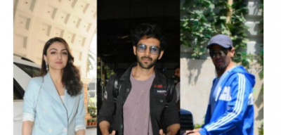 Bollywood stars captured in a stylish look in the city