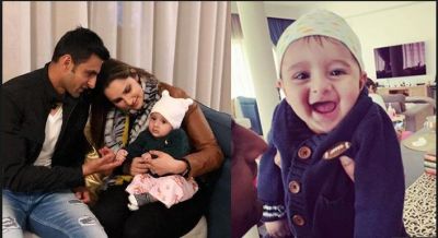 Shoaib Malik share Izhaan’s adorable giggling pics in series of pics…check inside