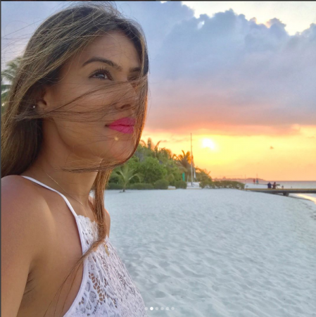 Nia Sharma is raising the temperature of Maldives high with her hot looks