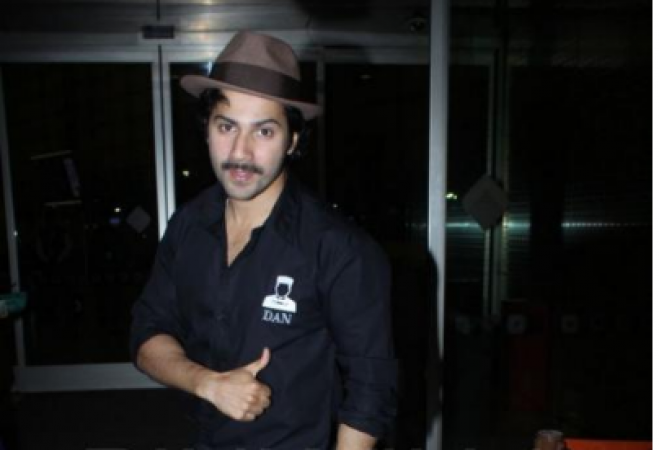 Varun Dhawan captured at the airport in the hot black avatar