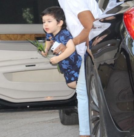 Bollywood youngest star Taimur Ali Khan spotted in Bandra….pics in slider