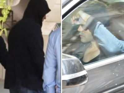 Kartik Aaryan hides his face as he exits from Sara Ali Khan's house