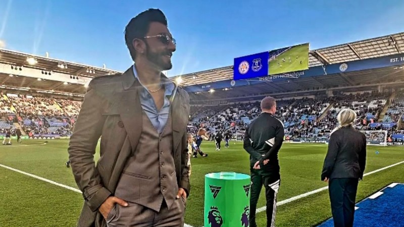 In London, Bollywood actor Ranveer Singh met football greats and fellow 