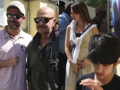 Hrithik Roshan & Sussanne Khan enjoy a movie together with their kids