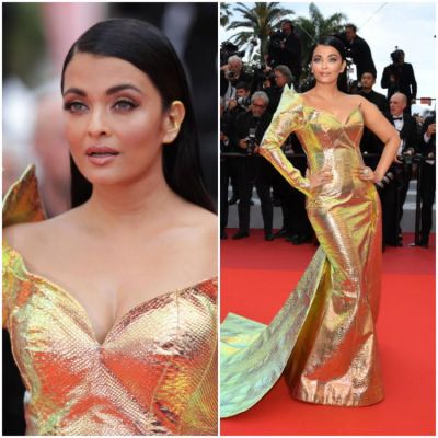 Aishwarya Rai resembled a shimmery mermaid at Cannes 2019