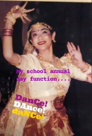 An exceptional Pic of Actress Shriya Saran Dancing at Her School's Annual Day