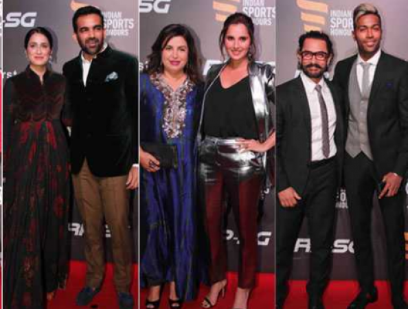 When Sport star meets Bollywood stars at Indian Sports Honors Awards. See the picture