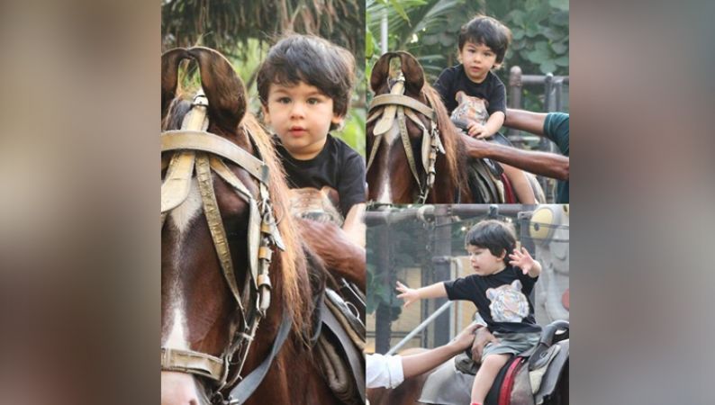 See Pics: Taimur Ali Khan rides the horse like Bhaubali