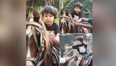 See Pics: Taimur Ali Khan rides the horse like Bhaubali