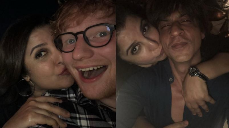 Ed Sheeran in Mumbai as Farah Khan meet him.