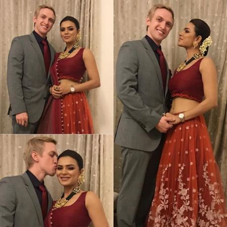 Aashka Goradia Shared First Look of  Sangeet Outfit Designed by Archana Kochhar