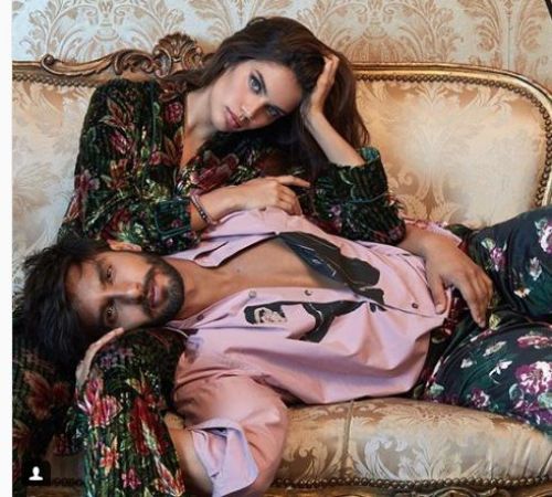 Ranveer Singh shares sizzling chemistry with  Portuguese supermodel Sara Sampaio for Vogue Photoshoot