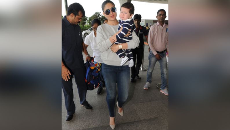 This time little nawab Taimur didn't like media cameras