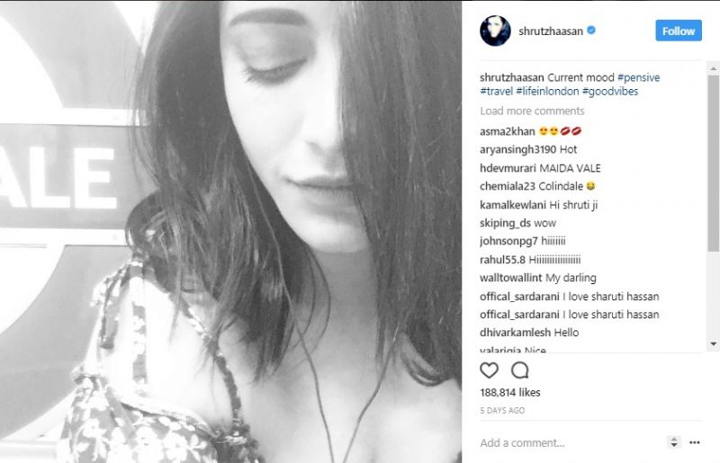 Shruti Haasan is having a peaceful time in London these days