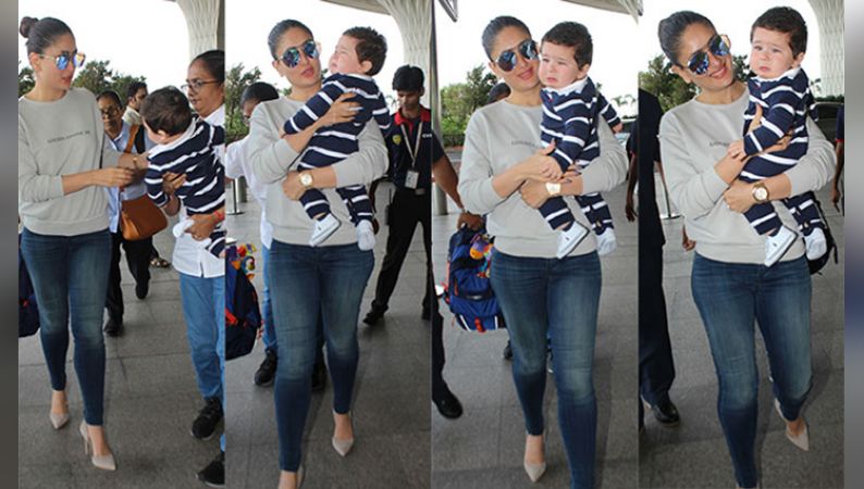 This time little nawab Taimur didn't like media cameras