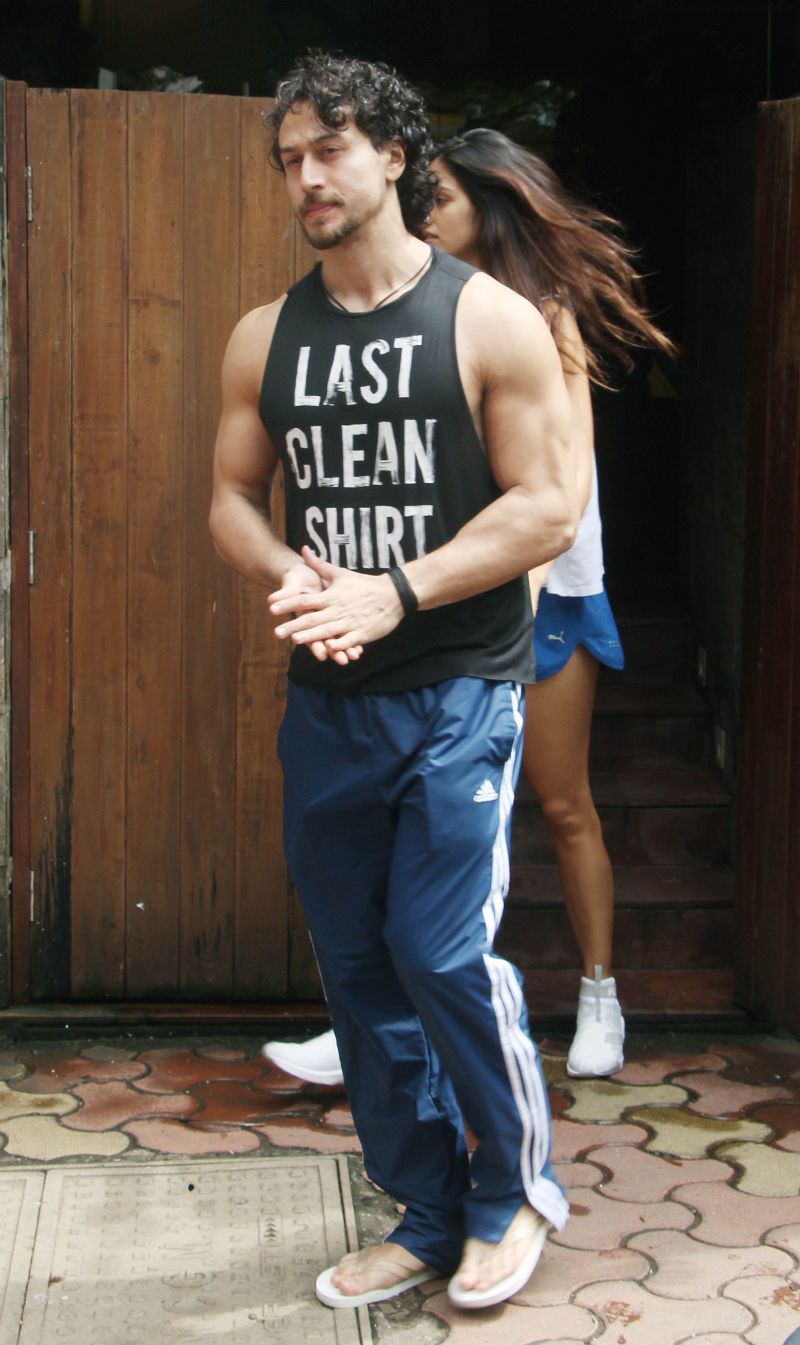 Tiger Shroff with rumoured gf Disha Patani was spotted for lunch date