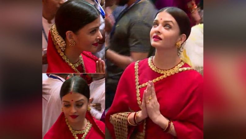 Aishwarya Rai Bachchan reached to Lalbaugcha Raja to take blessing