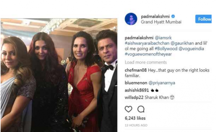 Aishwarya, SRK, Gauri and Padma Lakshmi clicked in a single pic
