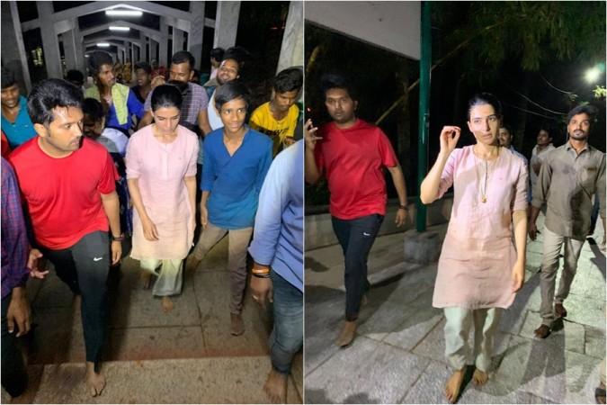 Samantha Akkineni reached Tirumala by foot