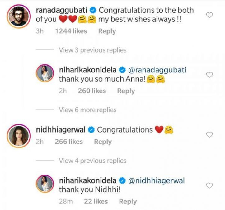 The whole Tollywood pours loads of love to Niharika Konidela on her engagement