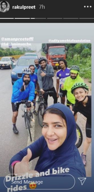 Rakul Preet enjoys cycling with her BFF Lakshmi Manchu!