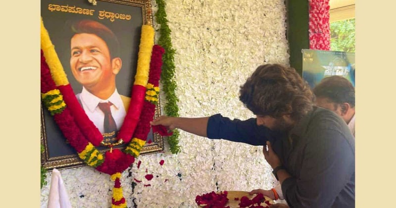 Pushpa icon Allu Arjun Meets Late Actor Puneeth Rajkumar’s Family, Shares post