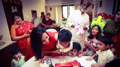 Pictures! Thalaivar Rajnikant is an excited child himself