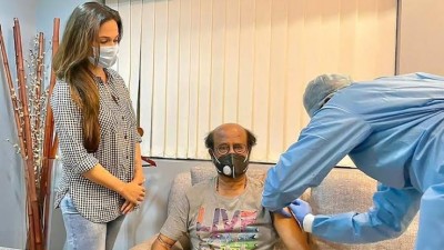 Superstar Rajinikanth gets Covid vaccine first dose done, daughter shares photo