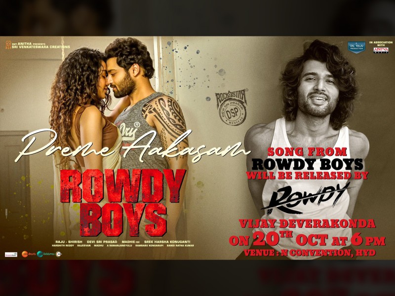 'Prem Akashmathe' song from Vijay Deverakonda's 'Rowdy Boys' released