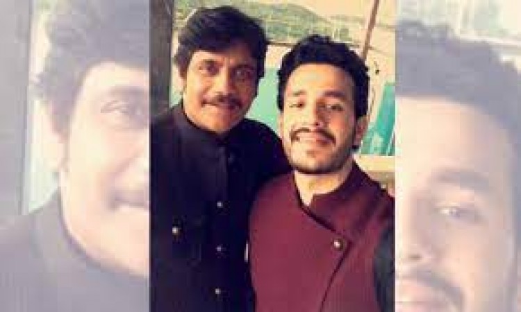 Actor Akhil with his father, for a pivotal role in