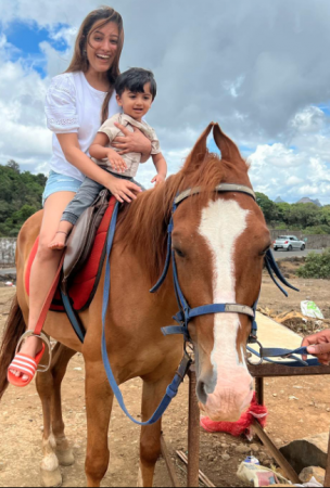 Anita Hassanandani shares picture of horse riding with son Aaravv