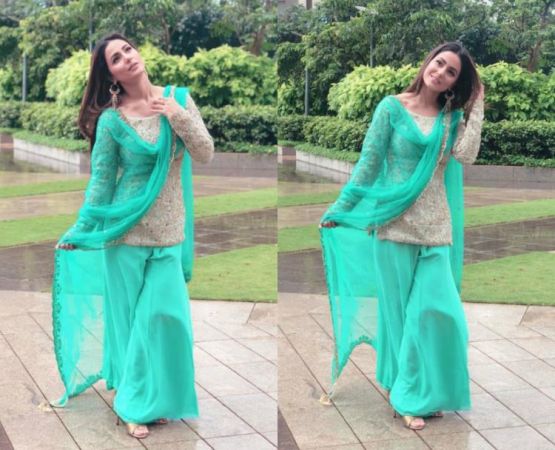 Eid al-Adha 2018: Hina Khan greets the fans in an emerald green and golden outfit