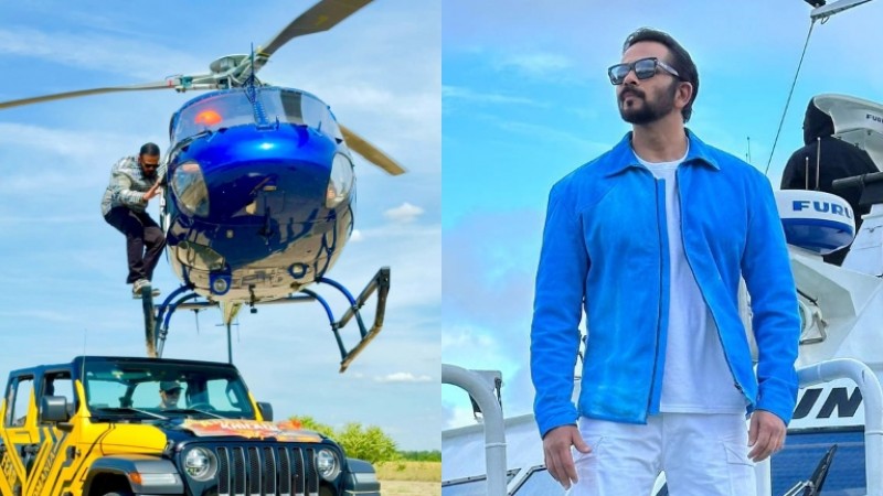 Rohit Shetty completes 10 years hosting Khatron Ke Khiladi 14, shares first photo from season 14 while doing stunts