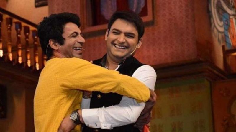 Kapil -Sunil seen under same roof on Seema Khan's birthday party