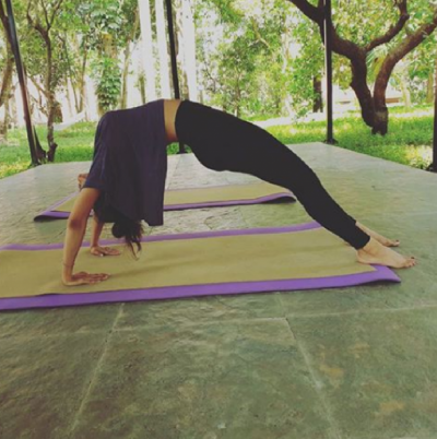 Picture of Mouni Roy doing yogasans will give you  major fitness goals