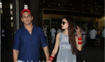 See Photos: Newly wedded Love birds Prince and Yuvika spotted airport