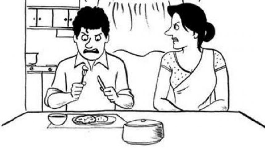पति-पत्नी दोनों साथ बैठ कर आईपीएल मैच देख रहे थे