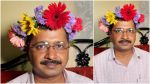 Watch! Kejriwal crowned by floral wreath in Goa