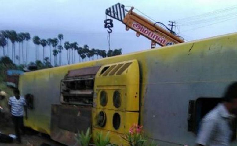 College bus returning from Mysore met an accident