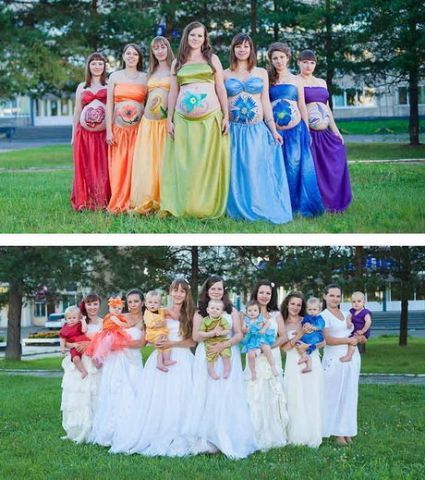 Before and after pictures of pregnancy, which you have never seen !