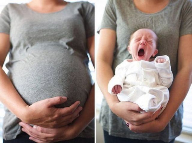 Before and after pictures of pregnancy, which you have never seen !