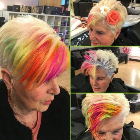 Women tried 'rainbow hairstyle' and proved age is just a number!