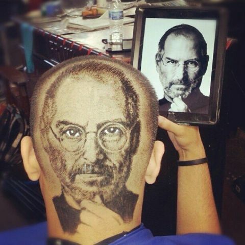 Have 'Steve Jobs' sketch on your head with the help of this hair stylist!