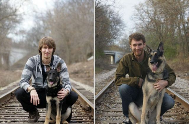 How beautifully these 'Four-legged friend' changes with time !